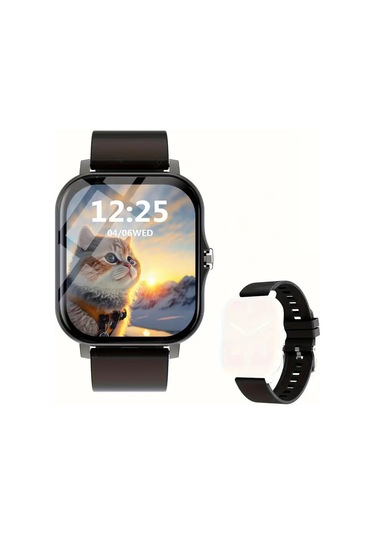 2024 Akıllı Saat 4.65cm Hd Ekran Renk Siyah