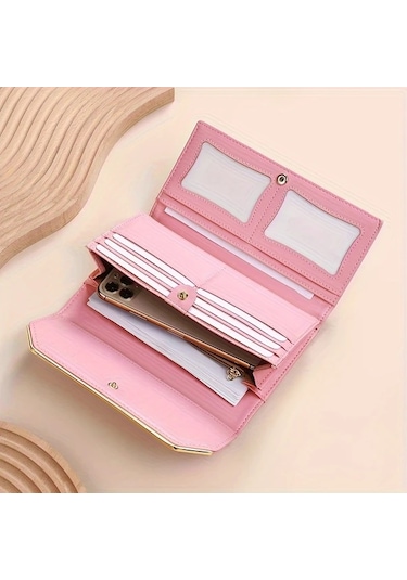 Willowhaven 2025 Yeni Model Kadın Büyük Kapasiteli Orijinal Tasarım Kırmızı Coin Klasik Siyah Cüzdan Klasik Siyah