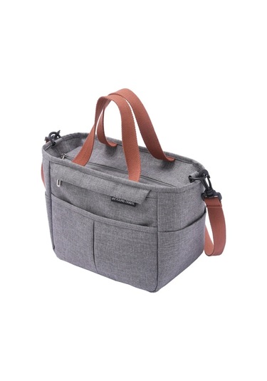 Taşınabilir Yemek Kabı Yalıtımlı Termal Çanta Piknik Gıda Gri