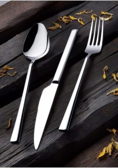 Tercan Okyanus 36 Parça Çatal Kaşık Takımı Gri