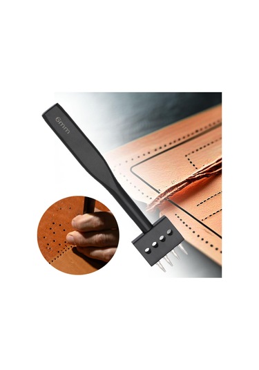 Suntek Deri Çatal Yumruk El Aleti Çelik Yuvarlak Delik 4-diş 4 Diş