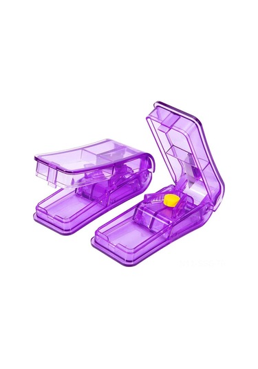 Springsun Ev Ve Seyahat İçin Transparan Siyah İlaç Kesici Ve Saklama Kutusu - Kolay Kullanım, Dayanıklı Malzeme İle İlaç Bölme Ve Taşıma Aracı Diğer