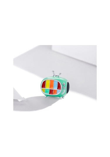 Fastbuy S925 Ayar Gümüş Mini Renkli Tv Boncuk Dıy Bilezik Kolye Aksesuarları Çok Renkli Takı El Sanatı Çok Renkli