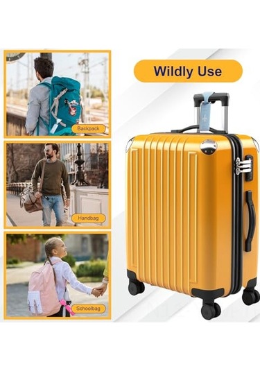 Geeksen 6 Adet Plastik Bagaj Etiketi - İsim Kartı İçeren Seyahat Çantası Etiketleri, Güvenli Ve Tanınabilir Bagajlar İçin