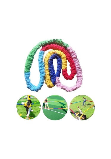 Ganzhoushop Suntek Renkli Kooperatif Esnek Egzersiz Döngüsü Çoklu Bant Seti 3m Jq Çok Renkli