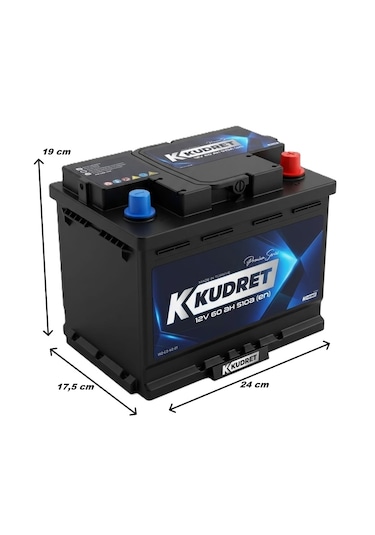 Kudret 12 V 60 Ah 510 A En Akü Yiğit Akü Üretimi