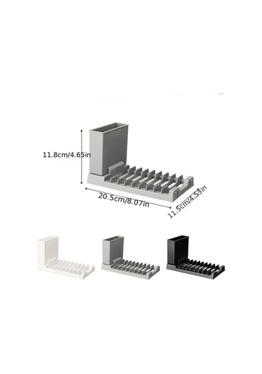 Dashanshop Siyah Katlanır Bulaşık Kurutma Rack Kompakt Tezgahüstü Düzenleyici Siyah