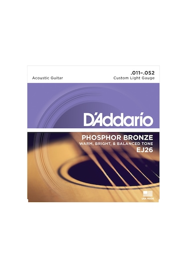 Akustik Gitar Tel Seti, Phosphor-bronze, Custom Lı