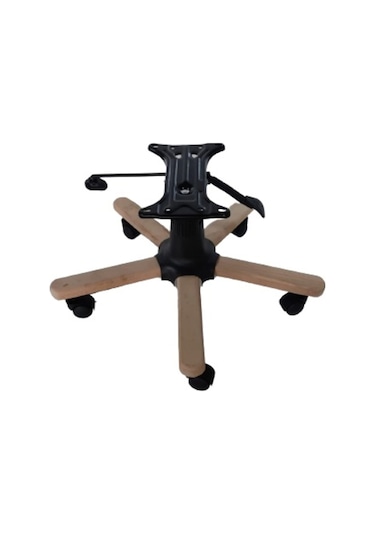 Kamusalmarket Ahşap Kaplama Yıldız Ayak Seti Çift Kollu Mekanizma Naturel Boyas