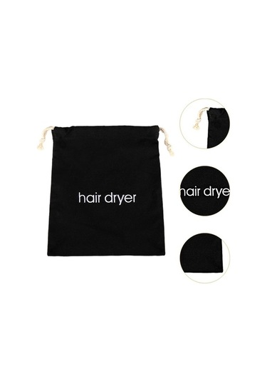 Pazly Suntek Siyah Siyah Saklama Saç Makinesi Kurutma Çantası Bağcıklı Kp Siyah