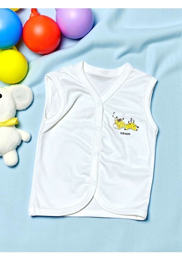 Baskılı Üçlü Yelek Hardal