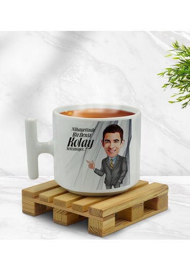 Kişiye Özel Kolay Yetişmiyor Karikatürlü Nescafe Fincanı Kobitmeyencom33567 Bk Gift Renkli