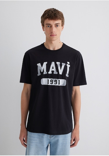 Mavi - 1991 Baskılı Siyah Tişört 0612573-900 Siyah