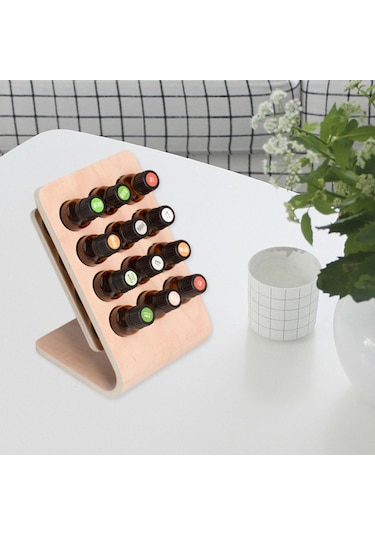 Suntek Esansiyel Yağ Depolama Rafı Parfüm Şişeleri Için Odun