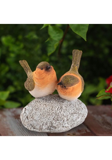 Suntek Kuş Heykeli Taş El Sanatları Reçine Heykel Dolap 95x9x12cm