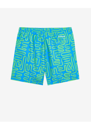 Skechers M 5 Inch Allover Print Swimshort Erkek Mavi Deniz Şortu S241113-400 Mavi