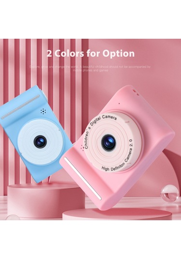 Springsun Kız Çocukları İçin Pembe Dijital Fotoğraf Makinesi - 20mp Çift Kamerayla 1080p Video Kaydı, 2.0" Ips Ekran Ve Oyun Özelliği Dahili Li-pil
