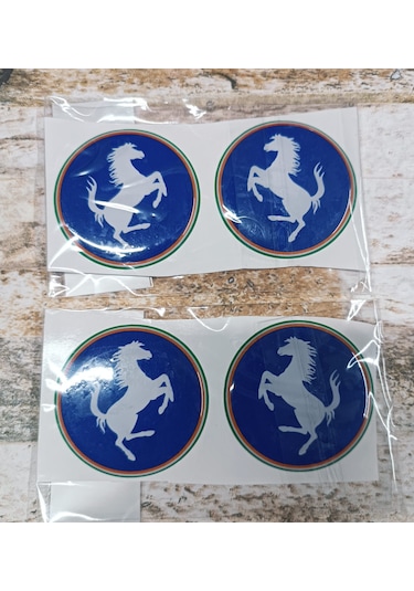 Sticker Mavi Slikonlu Ferrarı 4x