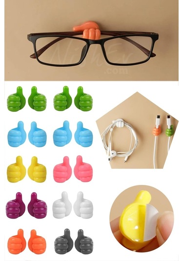 Nishev El Hareketi Kancası 25'li Başparmak Kablo Tutucu Yapışkanlı