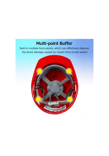 Symbee Abs Malzeme Konstrüksiyon Kaskı - Konforlu, Havalandırmalı, Çok Nokta Tamponlu Turuncu Yüksek Konfigürasyon Döner Tip