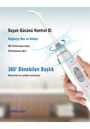 WaterPulse WP-V700Plus-W Profesyonel Masajlı Diş Protez Bakım ve Ağız Duşu
