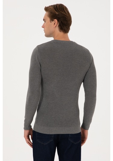 U.s. Polo Assn. Erkek Gri Melanj Kazak /triko 50313667-vr086 Gri Melanj