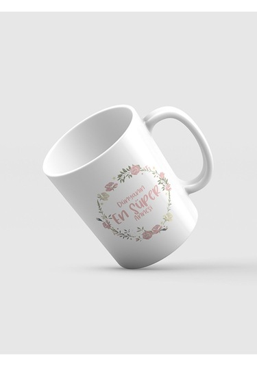 Baskılı Kupa Bardak Dünyanın En Süper Annesi Temalı