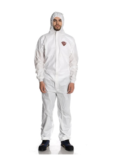 Faba T-535-beyaz-xl Lamineli Tulum