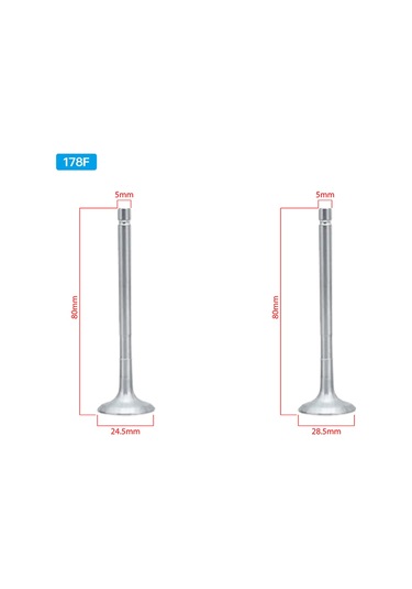 İtal/Çin 178F 7hp Subap Takımı Std (std kalın tırnak)