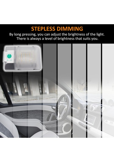 Rv Led Tavan Tek Kubbe Işığı Dc 9-18v 6000-6500k Dokunmatik Kısılabilir İç Mekan Led Aydınlatma On/off Anahtarı İle Araç Rv Treyley Kamp Botu İçin