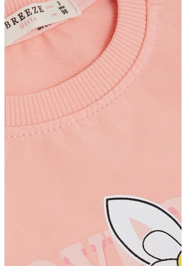 Breeze Kız Çocuk Sweatshirt Tavşancık Baskılı 1.5-5 Yaş, Somon-somon Somon Breeze Kız Çocuk Sweatshirt Tavşancık Baskılı 1.5-5 Yaş, Somon-somon Somon