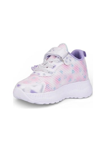 Kuromi 726 Kız Çocuk Işıklı Rahat Sneaker Beyaz