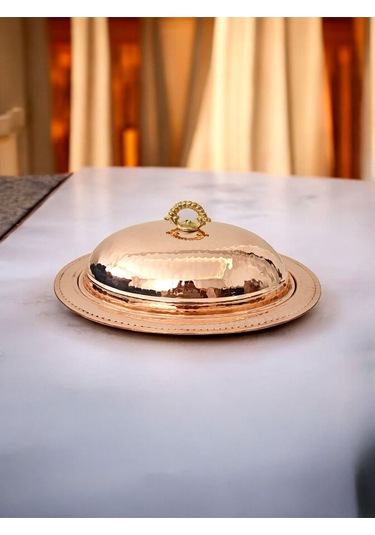 Modabakir Bakır Kapaklı Iskender Tabak, Oval Beyti Sahan 35cm