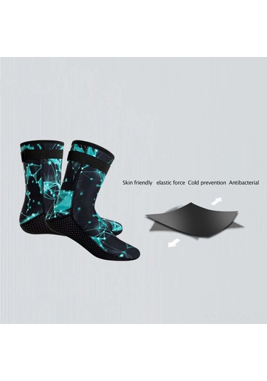 Neevoyu 3mm Neopren Dalış Çorabı - Sıcak Tutar, Kaymaz Tabanlı, Su Sporları İçin Mükemmel Yıldızlı Mavi