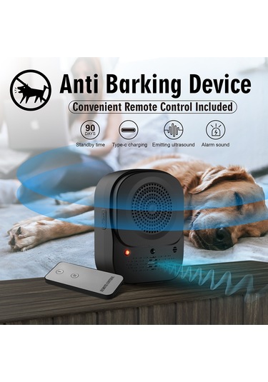 Geeroyoo Uzaktan Kumandalı Ultrasonik Köpek Havlama Durdurucu, Ip45 Su Geçirmez, 4 Modlu, Tüm Irklar İçin