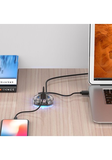 Sones Orıco H4u-u3 4 Bağlantı Noktalı Şeffaf Hub