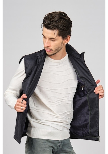 Daynax Erkek Içi Kürklü Cep Detaylı Yelek 492913 Lacivert Lacivert