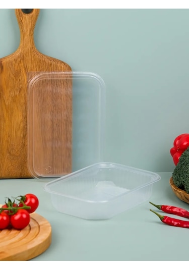 Upakovsik+ Kapaklı Tek Kullanımlık Konteyner 500 Ml, 10 Adet 396826931 100 adet