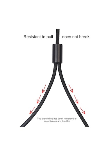 Rexlıs 3635 3.5mm Erkek Çift Rca Altın Kaplama Fiş Siyah Pamuk Örgülü Ses Kablosu Rca Giriş Arayüzü Aktif Hoparlör İçin, Uzunluk: 5m