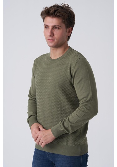 White Stone Alcácer Do Sal 4035 0 Yaka Pamuklu Triko Yeşil Yeşil