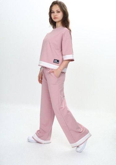 Kız Çocuk %100 Pamuk Kısa Kollu Garnili Truvakar Kol 2 İplik Alt&üst Eşofman Takımı-285-eşt-0011 Pudra Kız Çocuk %100 Pamuk Kısa Kollu Garnili Truvakar Kol 2 İplik Alt&üst Eşofman Takımı-285-eşt-0011 Pudra