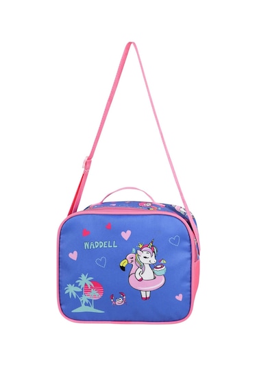 Waddell Lisanslı Unicorn Deri Nakış Desenli Kız Çocuk İlkokul Sırt Çantası Ve Beslenme Çantası