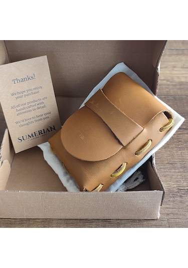 Sumerian Leather Craft  Deri Sigara Kılıfı Taba