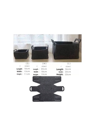 Tongxida Yatak Odası Clutter Keçe Katlanabilir Depolama Sepetleri, Boyut: Büyük Kahverengi Kahverengi