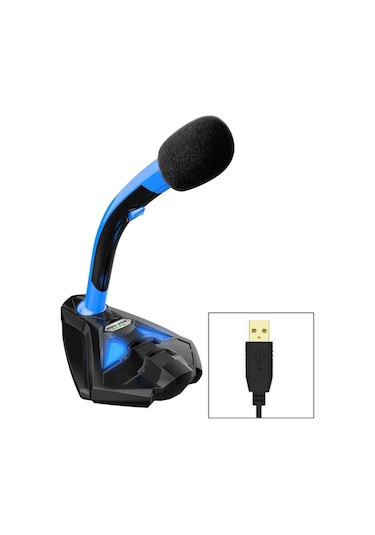 K1 Telefon Tutuculu Masaüstü USB Kablolu Mikrofonu