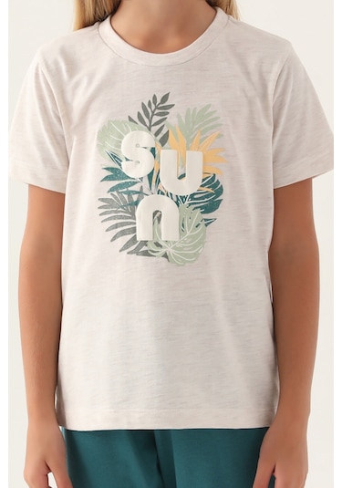 Arnetta Sun Bej Kız Çocuk Pijama Takımı 5274-42695 Krem Melanj