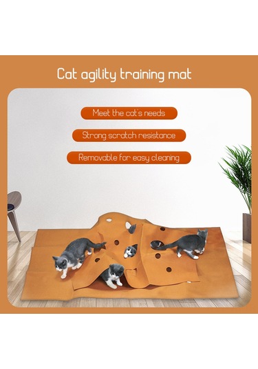 Vkemall Kedi Oyuncaklı Katlanır Yatak - Tünel Tasarımlı, Dayanıklı Ve Kolay Temizlenebilir