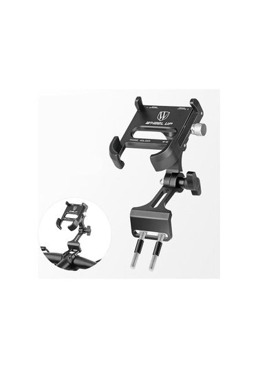 Wheel Up-bisiklet Telefon Tutucu Ayarlanabilir Alüminyum Alaşımlı Y29355-b Siyah