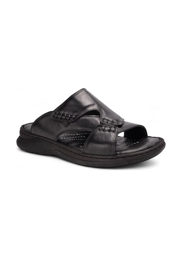 Forelli Tuna 40501 Comfort Erkek Deri Terlik Siyah