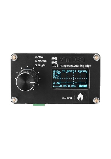 Trendooze Tek Osiloskop Osiloskop Örnekleme Oled Ölçüm Mini Metal Khz Kanallı İnç Hızı Ekran Düğme Dokunmatik Buton Basit Ayarı 250 0.96 Ba